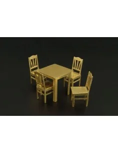 Table and chairs, 1/72 - Brengun BRL72013 2
