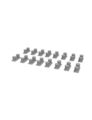 WWII USN battleship bollards PRINT, 1/350 - Eduard Accessories 653010