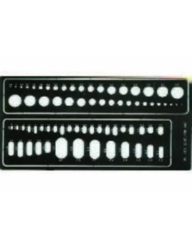 Kreise und Ovale Gravierschablone, 1/72 - Eduard Accessories 00001