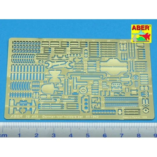 German tool holders set till 1943, 1/35 - Aber Models 35 A003 German tool holders set till 1943, 1/35 - Aber Models 35 A003