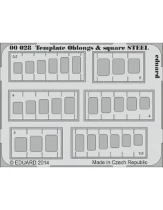 Template oblongs & square STEEL - Eduard Accessories 00028