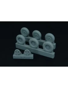 Spitfire 5 spoke wheels set (3 types of tires), 1/48 - Brengun BRL4...