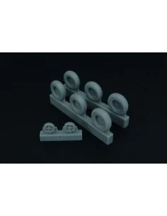 Spitfire 4 spoke wheels set (3 types of tires), 1/48 - Brengun BRL4... 2