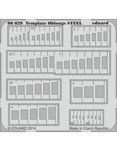 Template oblongs STEEL - Eduard Accessories 00029