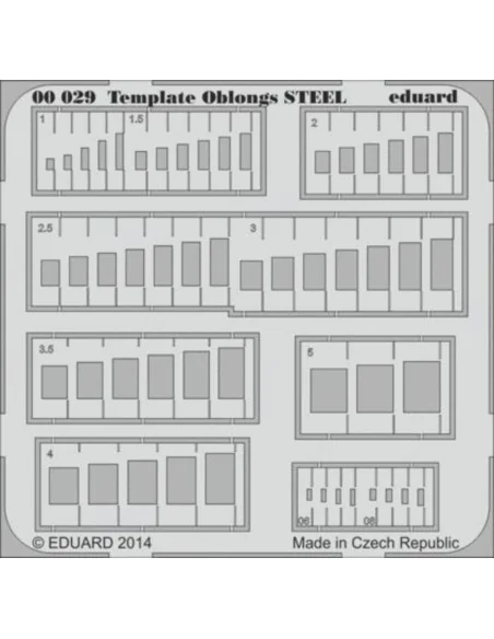 Template oblongs STEEL - Eduard Accessories 00029