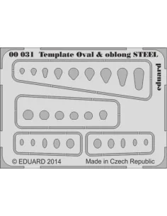 [NO_DESC] Template ovals & oblong STEEL for tool - Eduard Accessori...
