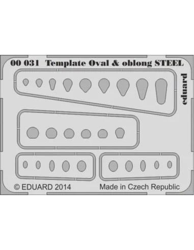 Template ovals & oblong STEEL for tool - Eduard Accessories 00031