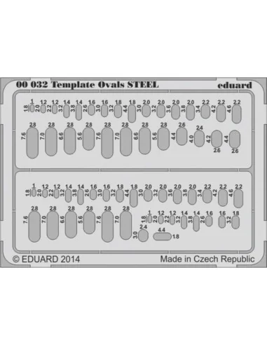 Template ovls STEEL for tool - Eduard Accessories 00032