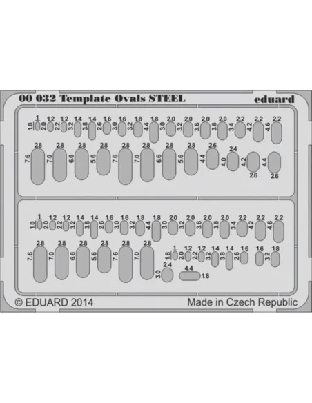 Template ovls STEEL for tool - Eduard Accessories 00032