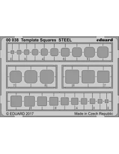 Template Squares STEEL - Eduard Accessories 00038