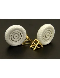 Luftwaffe wheel chocks (two types), 1/32 - Brengun BRL32013 2