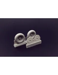 F4U Corsair Ribbed Thread Wheels set, 1/48 - Brengun BRL48115 2