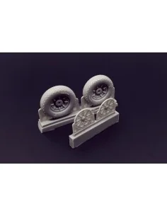 F4U Corsair Ribbed-Diamond Thread Wheels set, 1/48 - Brengun BRL48116 2