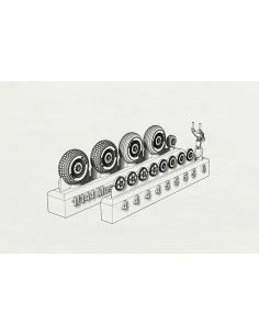 Mosquito wheels, 1/144 - Brengun BRL144153