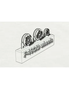 F-16C_D wheels, 1/144 - Brengun BRL144154