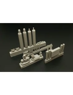 Bench drill-lever shears-oxy acetylene bottles, 1/35 - Hauler HLU35117 2