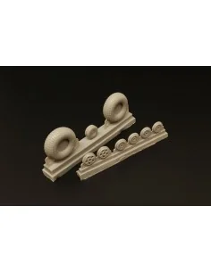 DH 98 Mosquito wheels block thread, 1/72 - Brengun BRL72207 2