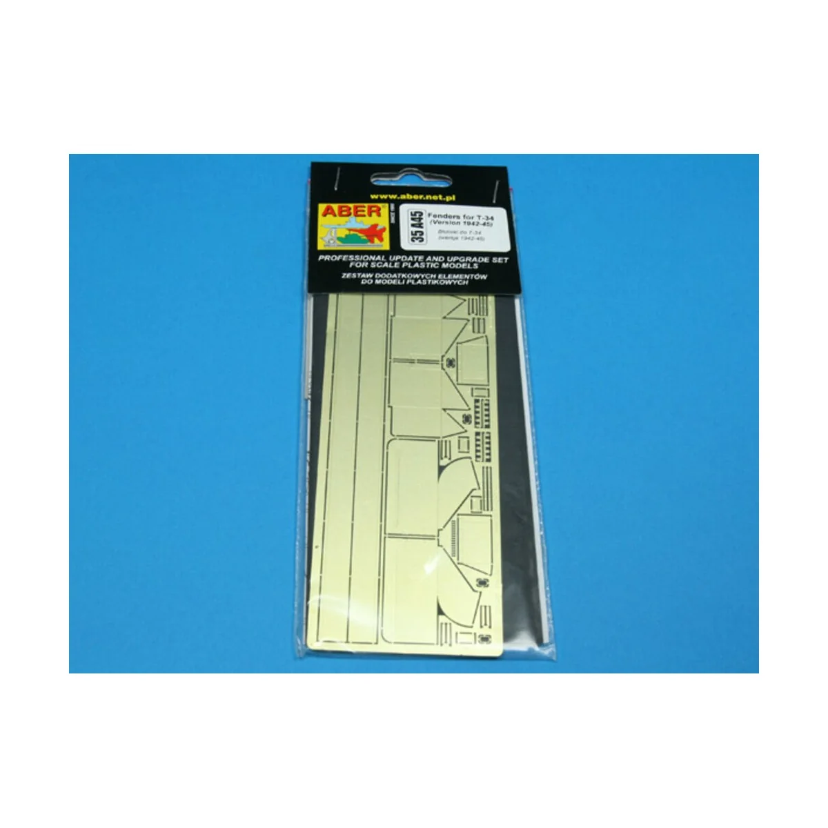 Fenders for T-34 (version 1942-45), 1/35 - Aber Models 35 A045 Fenders for T-34 (version 1942-45), 1/35 - Aber Models 35 A045
