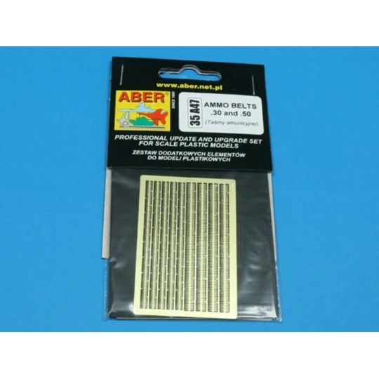 Ammo belts .30 and .50, 1/35 - Aber Models 35 A047 Ammo belts .30 and .50, 1/35 - Aber Models 35 A047