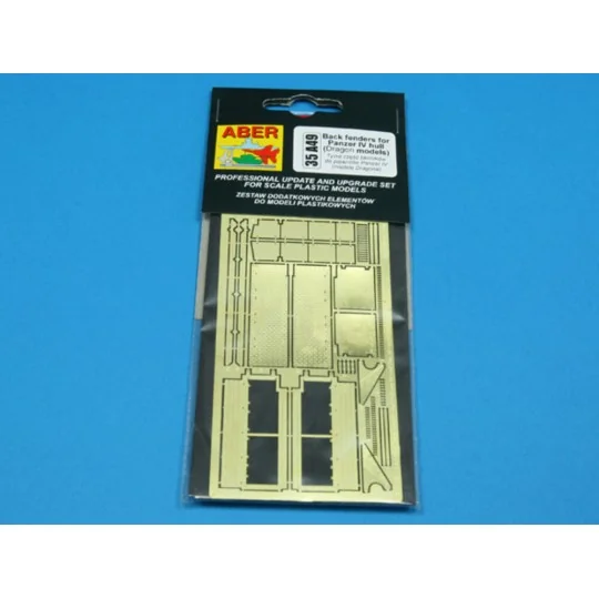 Back fenders for PzKpfw IV hull, 1/35 - Aber Models 35 A049