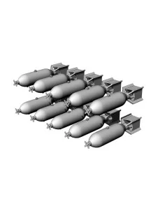 US GP 100lb AN-M30A1 bombs (10pcs), 1/48 - Brengun BRL48165