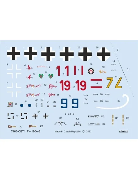 Fw 190A-8 standard wings, 1/72 - Eduard Plastic Kits 7463