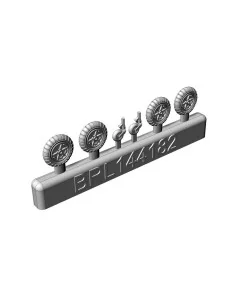 Messerschmitt Bf-109 A-F wheels set (2 sets), 1/144 - Brengun BRL14...