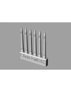 7, 5cm KwK42 ammo for Pz.V Panther ausf.D/A/G, 1/72 - Hauler HLH72150