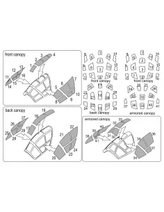 Do-335 Pfeil All versions - canopy masks, 1/144 - Brengun BRL144206 2