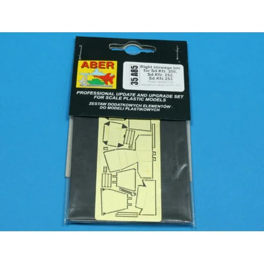 Right stowage bins for SdKfz 250, 252, 253, 1/35 - Aber Models 35 A085