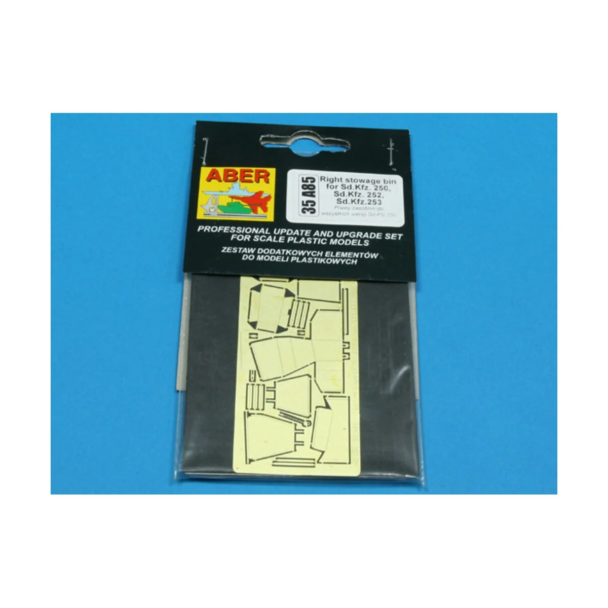 Right stowage bins for SdKfz 250, 252, 253, 1/35 - Aber Models 35 A085