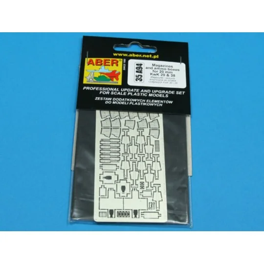 Magazines & ammo boxes for 20mm KwK 30 & 38, 1/35 - Aber Models 35 ...
