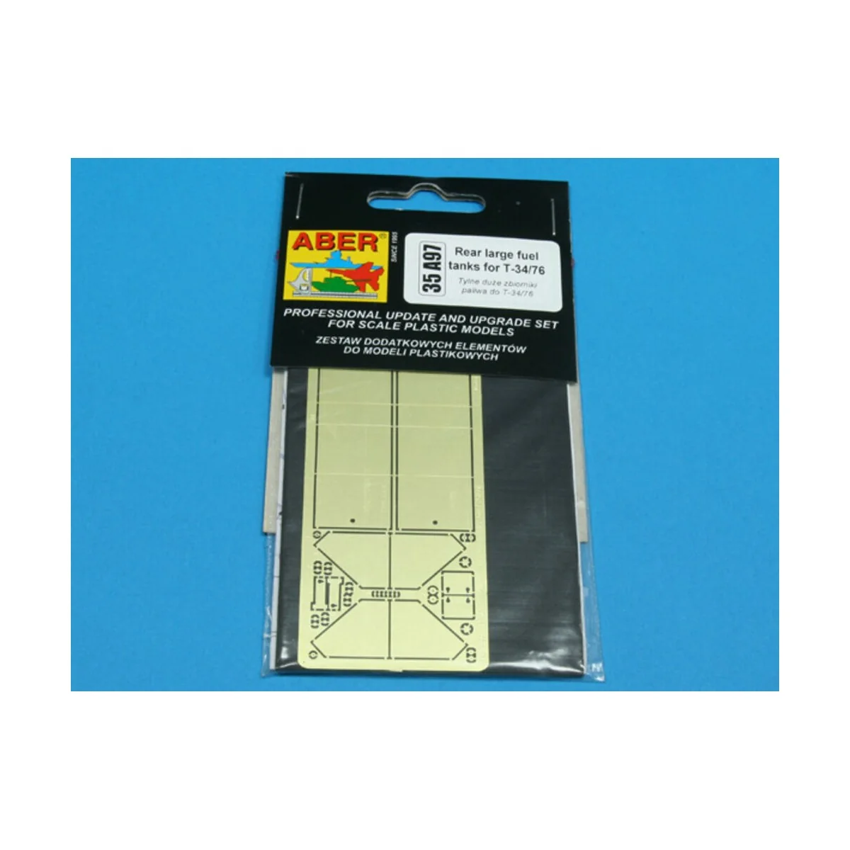 Rear large fuel tanks for T-34/76, 1/35 - Aber Models 35 A097 Rear large fuel tanks for T-34/76, 1/35 - Aber Models 35 A097