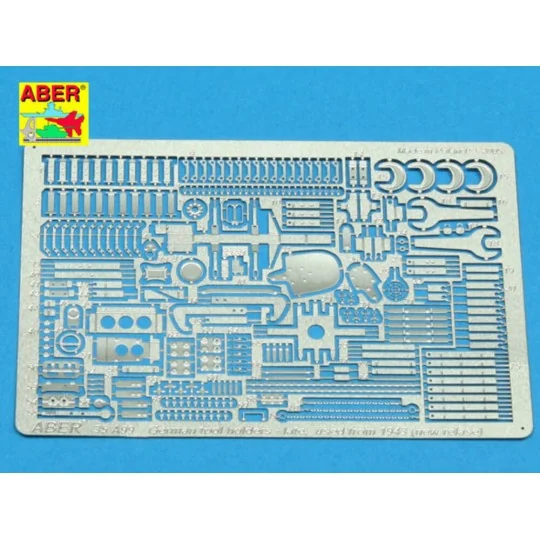 German tool holders-late used from 1943, 1/35 - Aber Models 35 A099 German tool holders-late used from 1943, 1/35 - Aber Models 35 A099