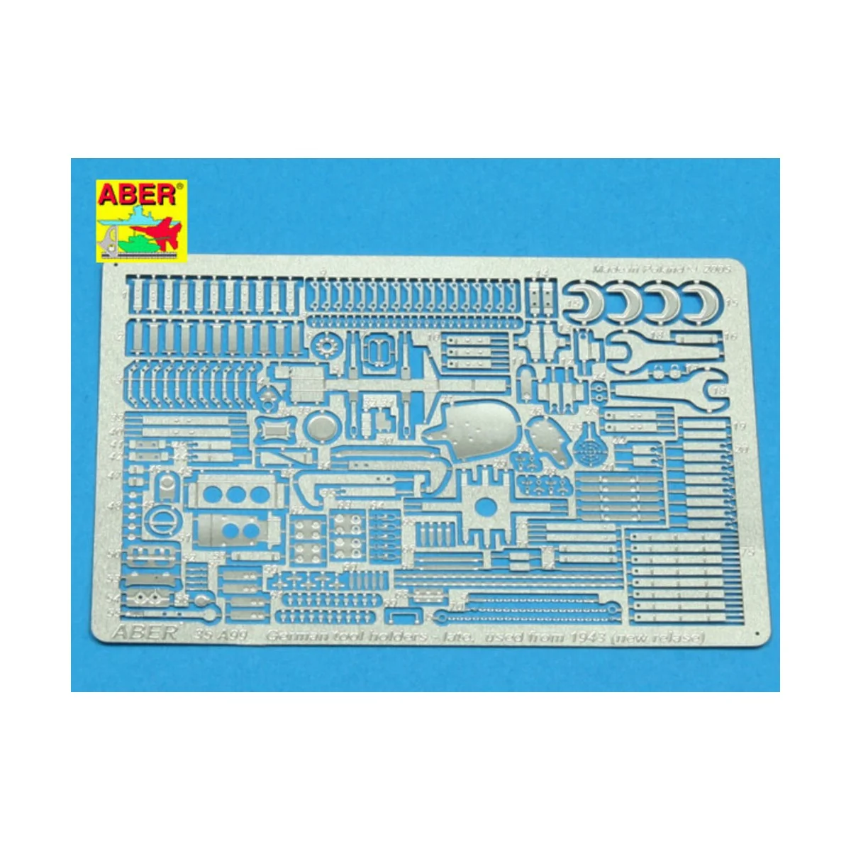 German tool holders-late used from 1943, 1/35 - Aber Models 35 A099 German tool holders-late used from 1943, 1/35 - Aber Models 35 A099