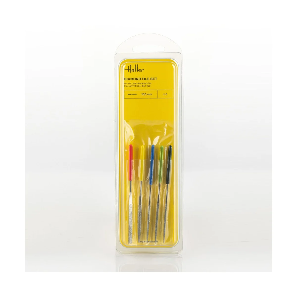 Diamond file set 100 mm (5 pieces) - Heller 99005