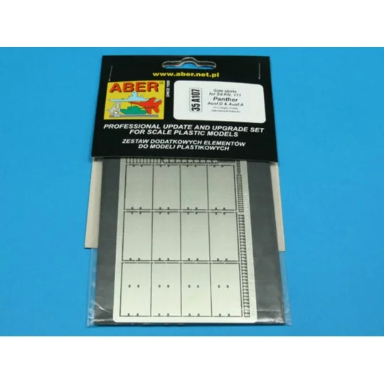 Side skirts for Panther Ausf. A & Ausf.D, 1/35 - Aber Models 35 A107