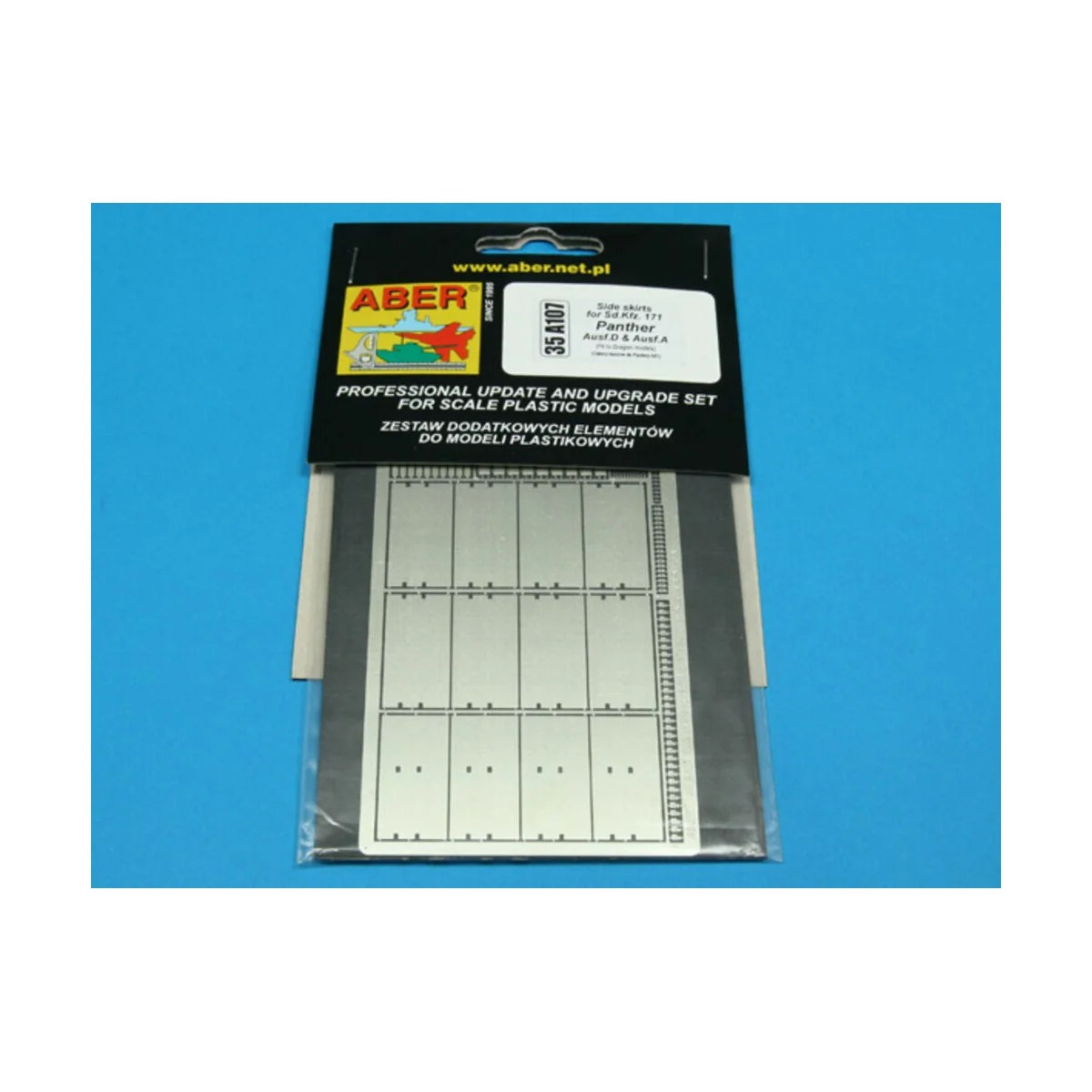 Side skirts for Panther Ausf. A & Ausf.D, 1/35 - Aber Models 35 A107