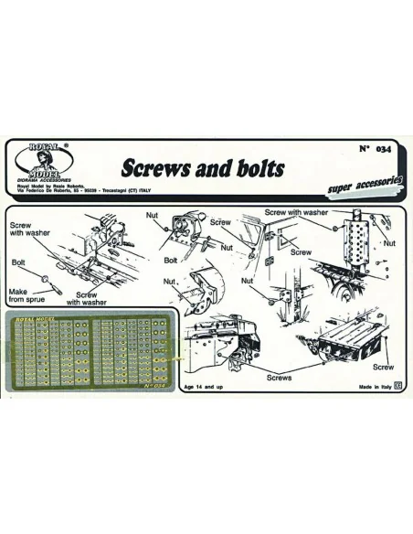 Screws and bolts, 1/35 - Royal Model RM034