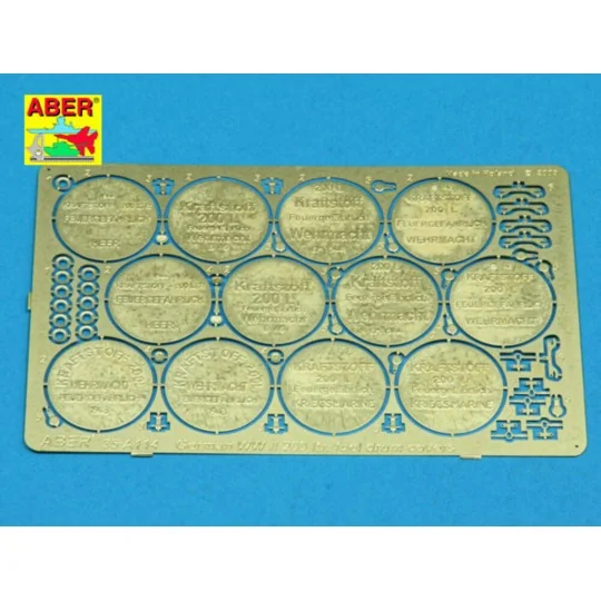 German WW II 200 Itr. fuel drum covers - Aber Models 35 A114