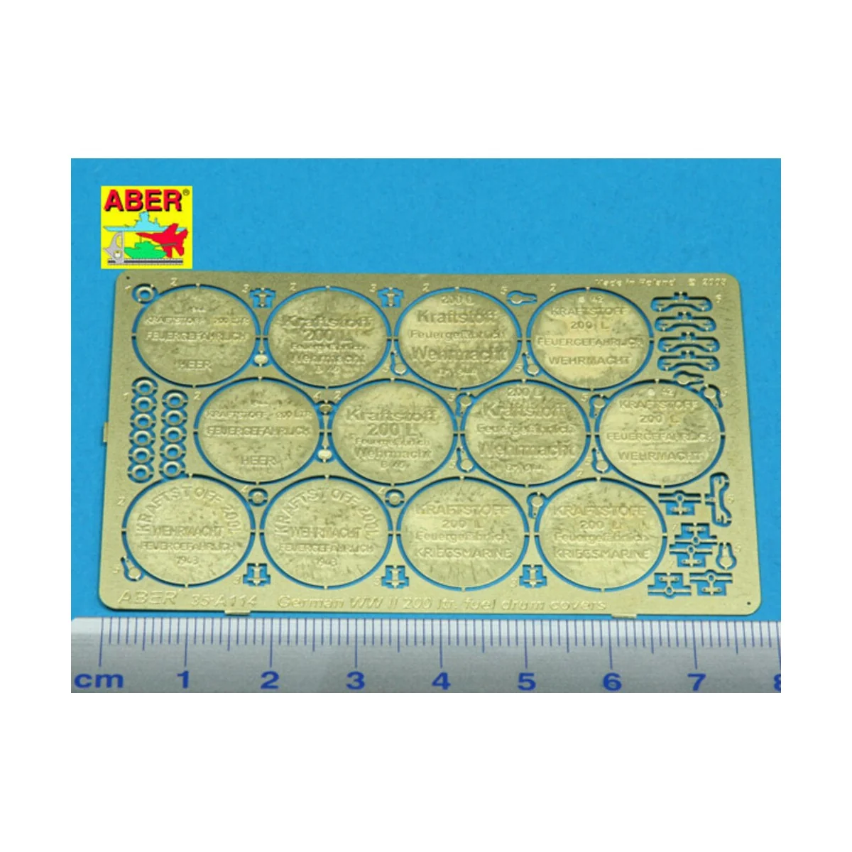 German WW II 200 Itr. fuel drum covers, 1/35 - Aber Models 35 A114