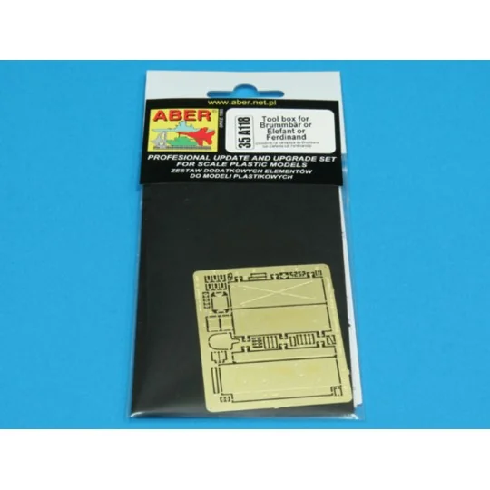 Tool box for Brummbar, Ferdinand, 1/35 - Aber Models 35 A118 Tool box for Brummbar, Ferdinand, 1/35 - Aber Models 35 A118