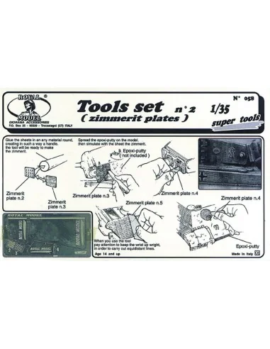 Tool set n. 2 for zimmerit application, 1/35 - Royal Model RM058