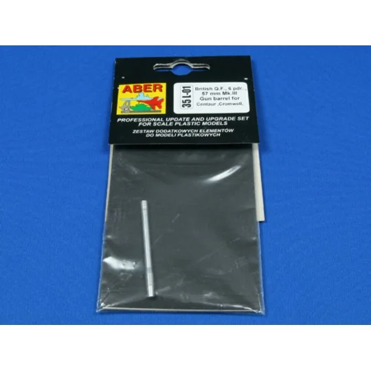 Cromwell 57mm gun barrel Mk.III - Aber Models 35 L-001