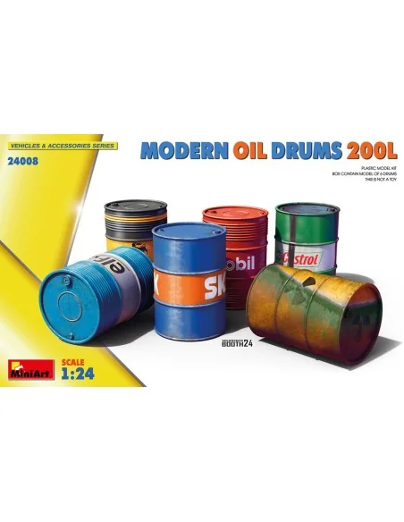 Modern Oil Drums 200L, 1/24 - MiniArt 24008