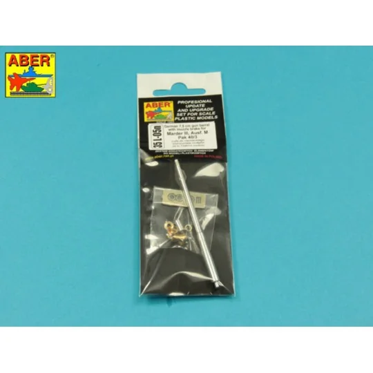 Pak 40/3 barrel with muzzle brake Marder III M, 1/35 - Aber Models ...