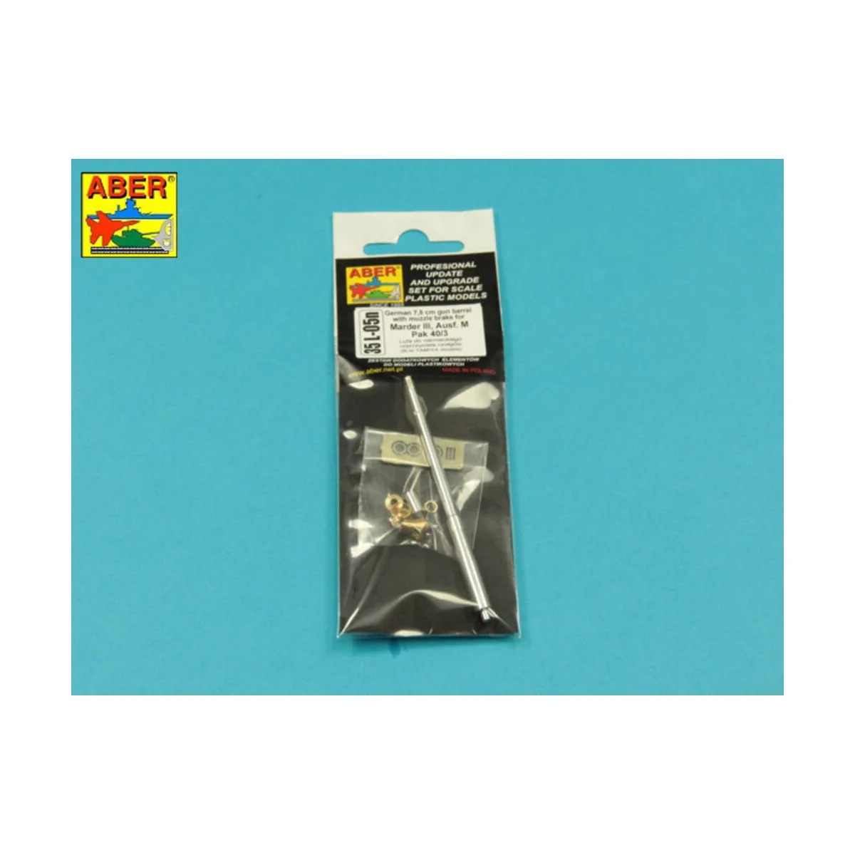 Pak 40/3 barrel with muzzle brake Marder III M, 1/35 - Aber Models ...