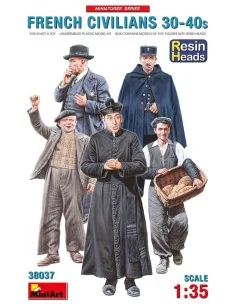 French Civilians '30-'40s. Resin Heads, 1/35 - MiniArt 38037
