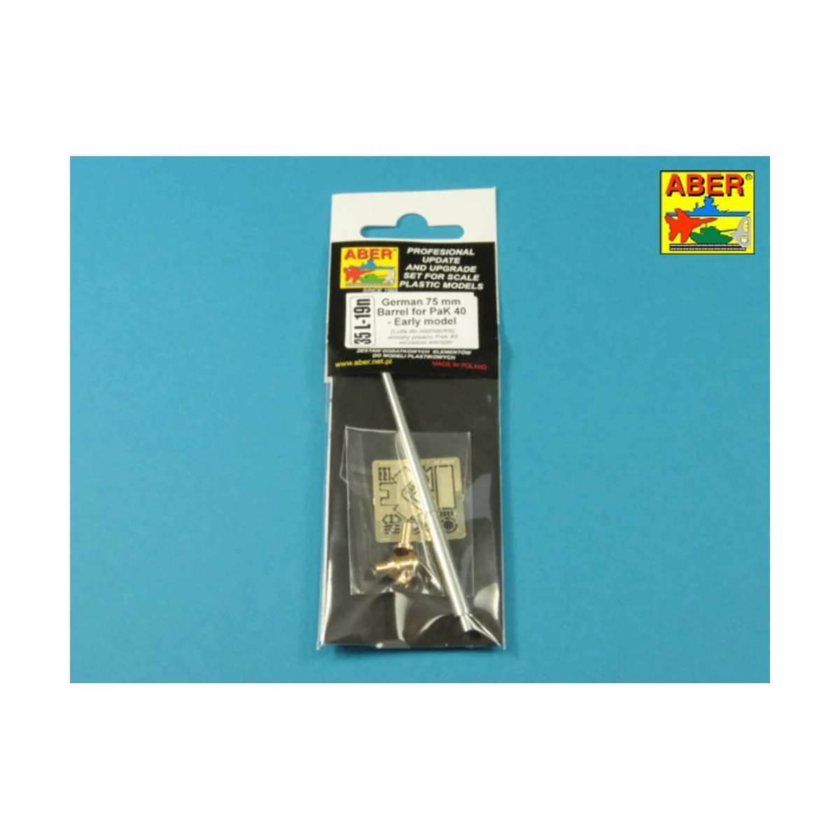 German 75 mm Barrel for PaK 40- Early model - Aber Models 35 L-019N