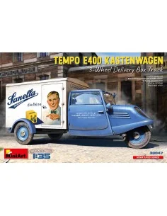 Tempo E400 Kastenwagen 3-Wheel Delivery Box Track, 1/35 - MiniArt 3...